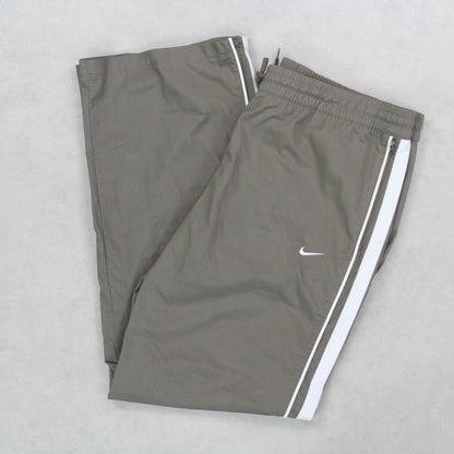 RARE Vintage 00s Nike Trackpants Khaki - (XL)