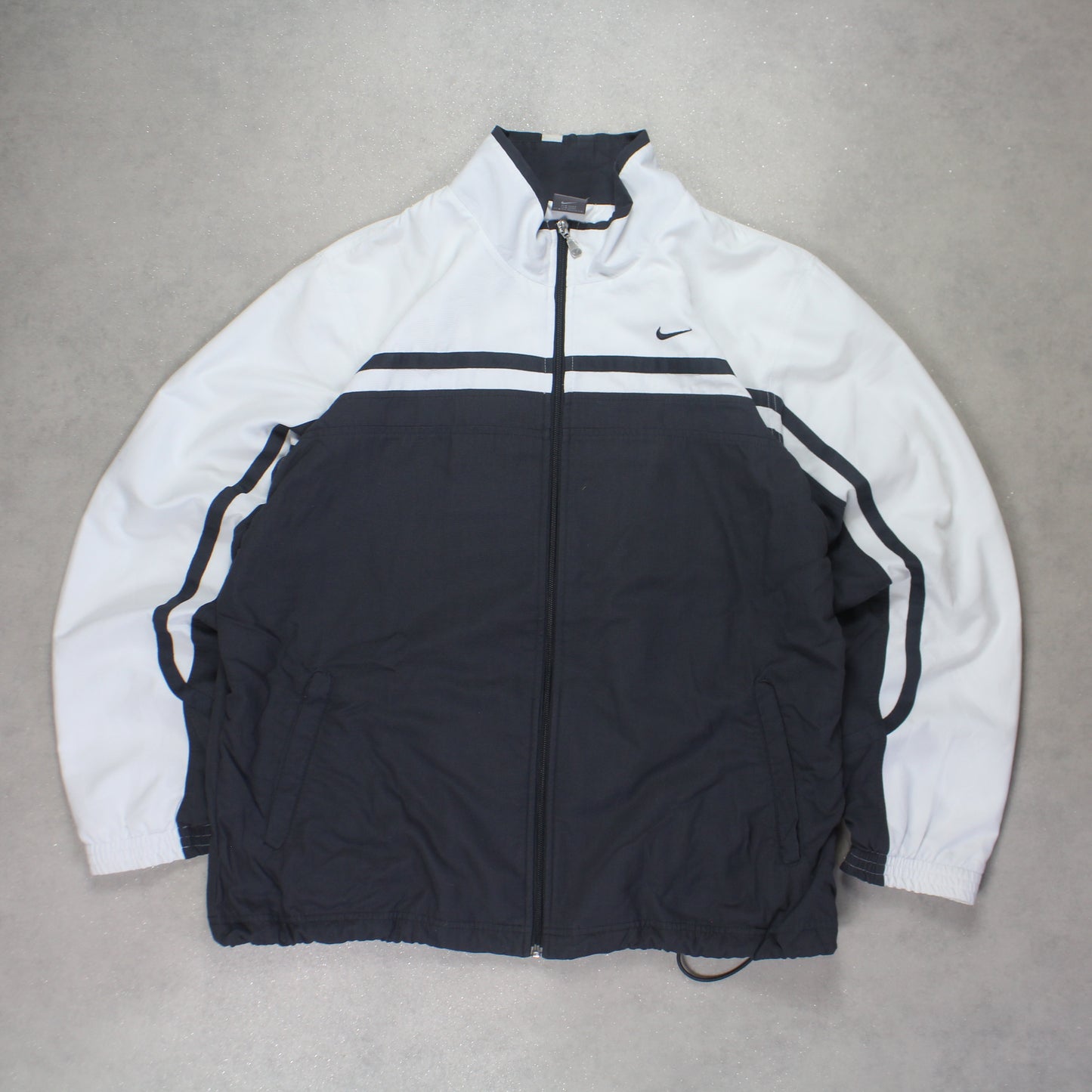 RARE 2000s Nike Track Jacket White - (XL)