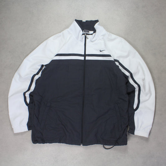 RARE 2000s Nike Track Jacket White - (XL)