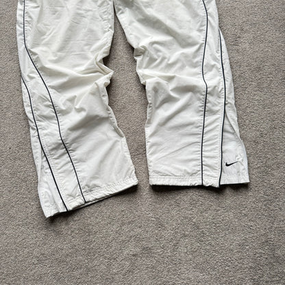 SUPER RARE 2000s Baggy Nike Trackpants White *PREMIUM* - (L)