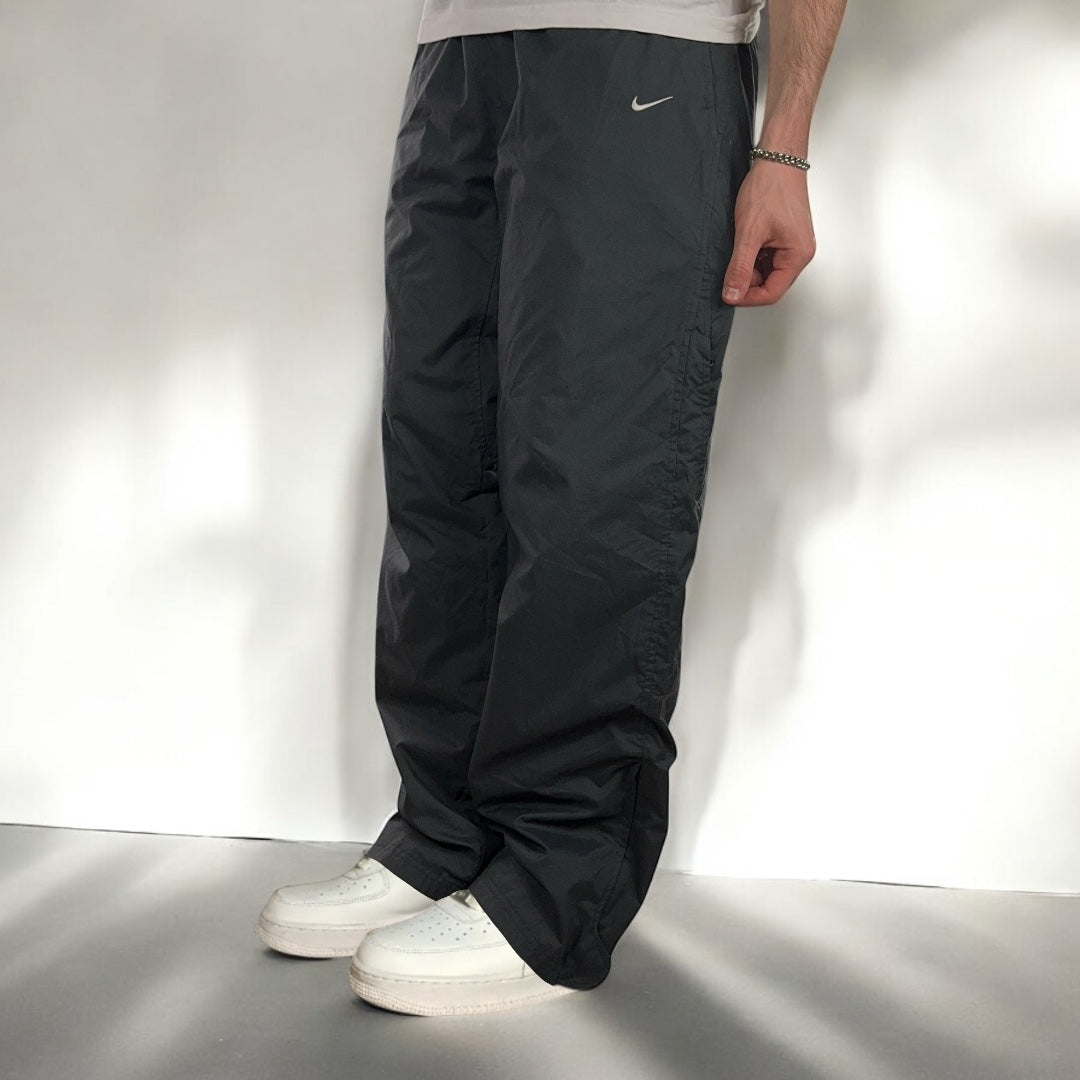 RARE 00s Baggy Nike Trackpants Grey - (L)
