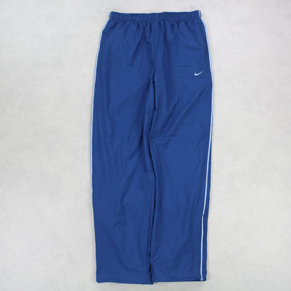 SUPER RARE Vintage 00s Nike Trackpants Blue - (M)