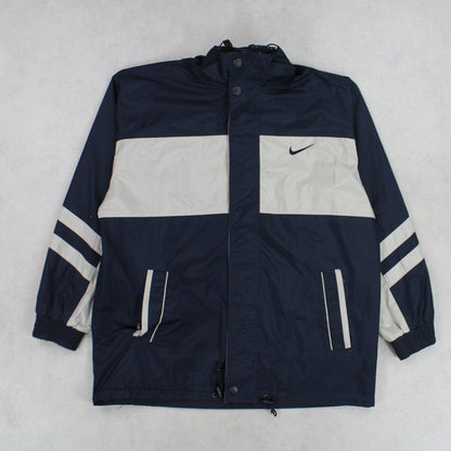 SUPER RARE 00s Vintage Nike Reversible Jacket Navy/Black - (XL)