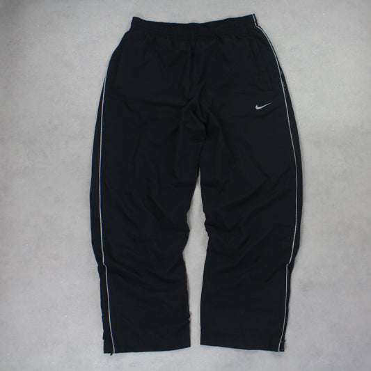 RARE 2000s Baggy Nike Trackpants Black - (L)