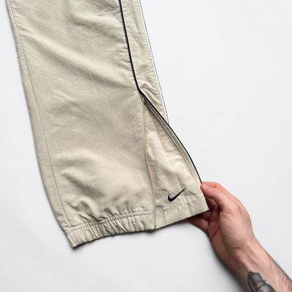 SUPER RARE 2000s Nike Trackpants Cream *PREMIUM* - (L)