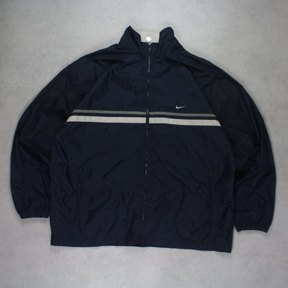 RARE 2000s Nike Track Jacket Navy - (XL)