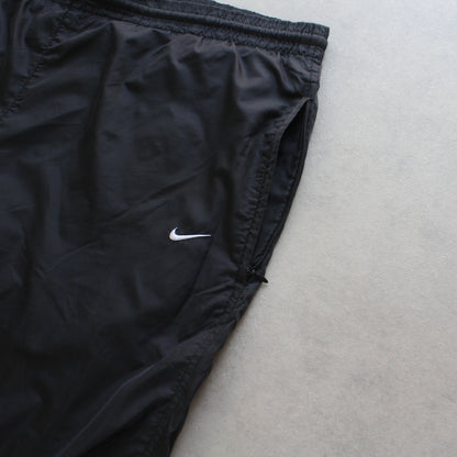 RARE 2000s Baggy Nike Trackpants Black - (XL)