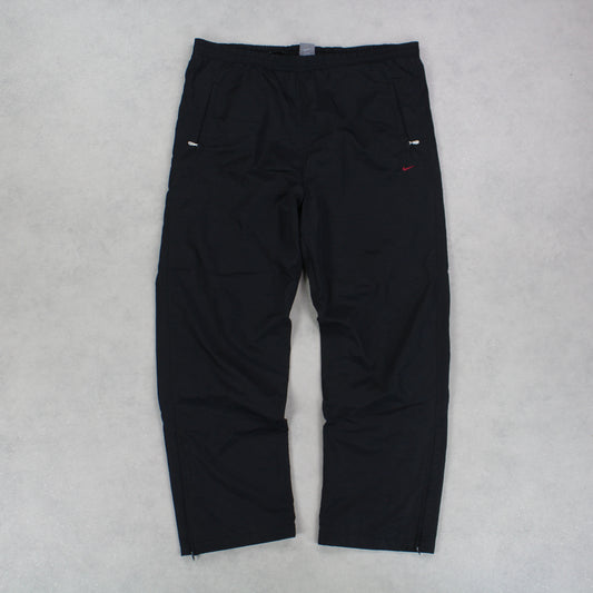 RARE 00s Nike Trackpants Black - (XL)