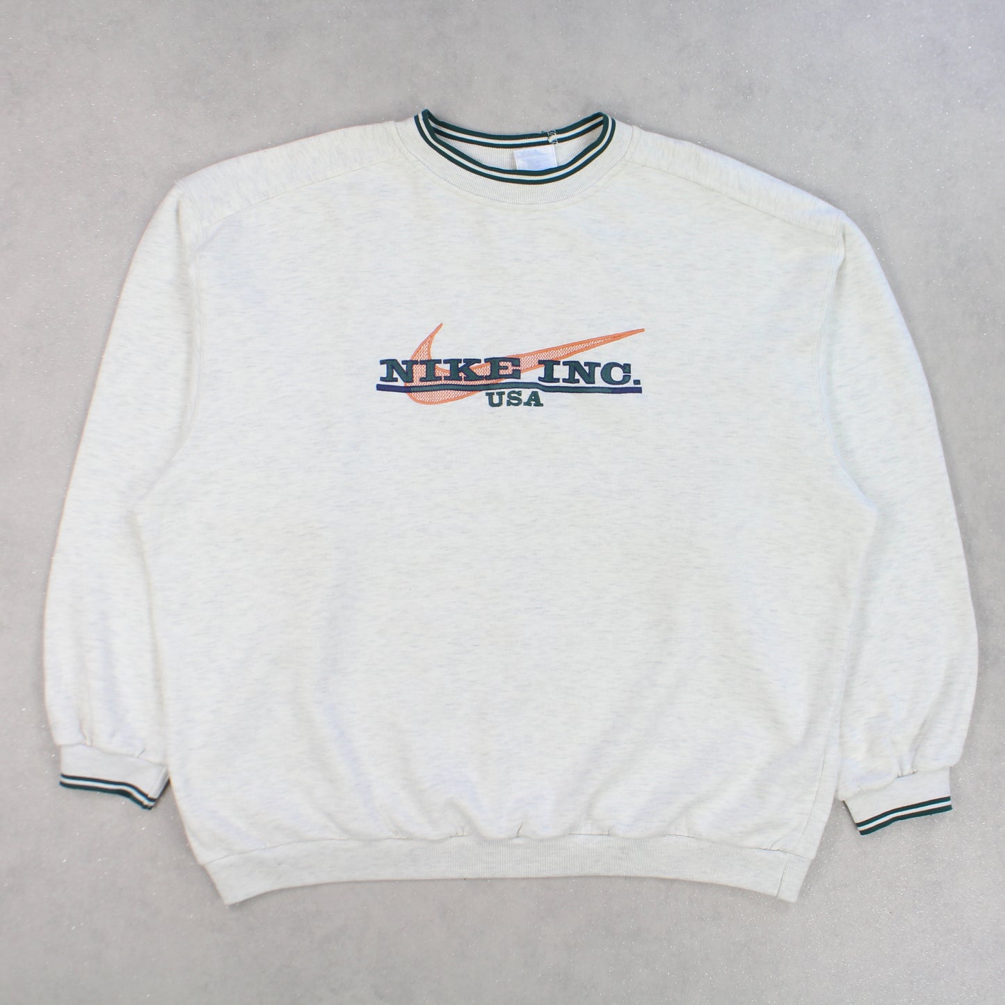 SUPER RARE Vintage 00s Nike INC Sweatshirt Cream - (XL)