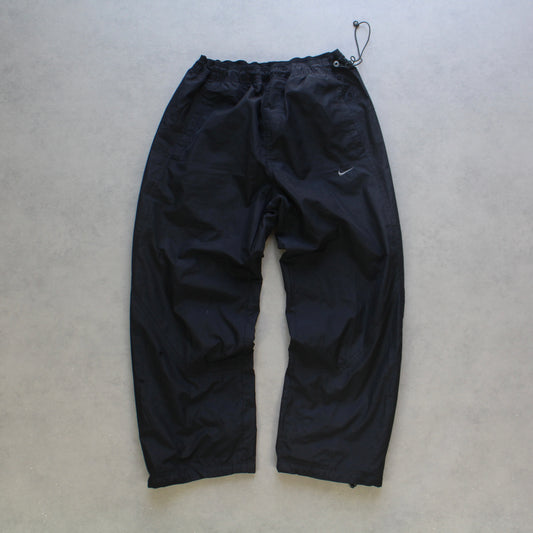 RARE 2000s Baggy Nike Trackpants Black - (M)