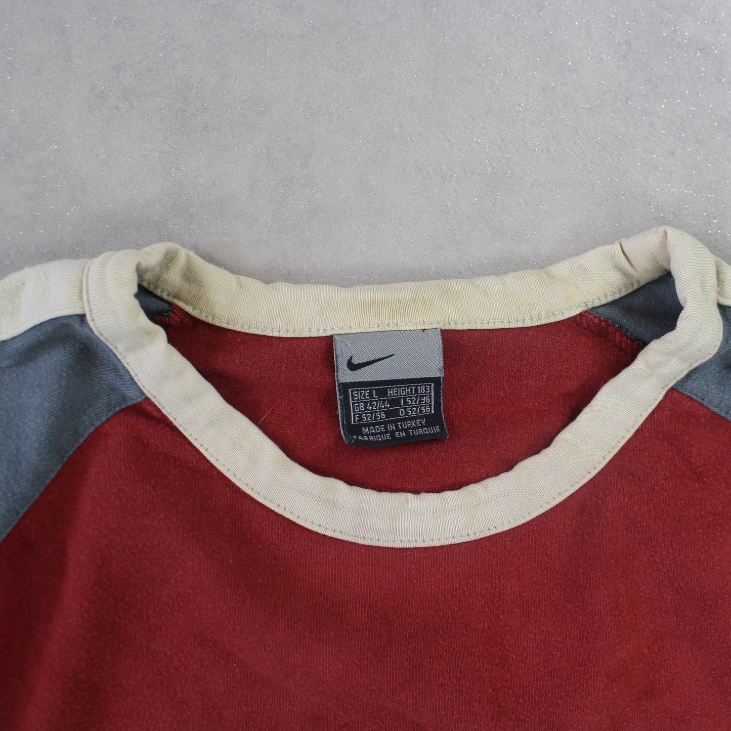 RARE 00s Nike T-Shirt Burgundy - (L)