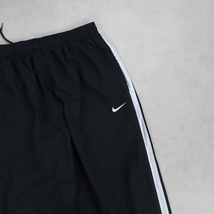 RARE 00s Baggy Nike Trackpants Black - (M)