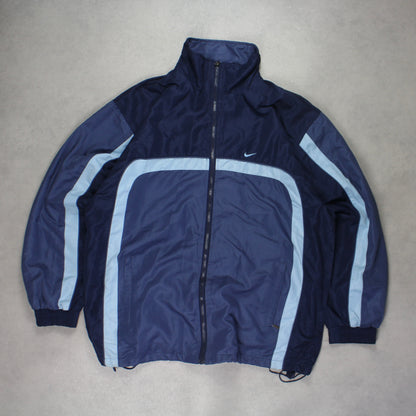 RARE 2000s Nike Track Jacket Navy - (XL)