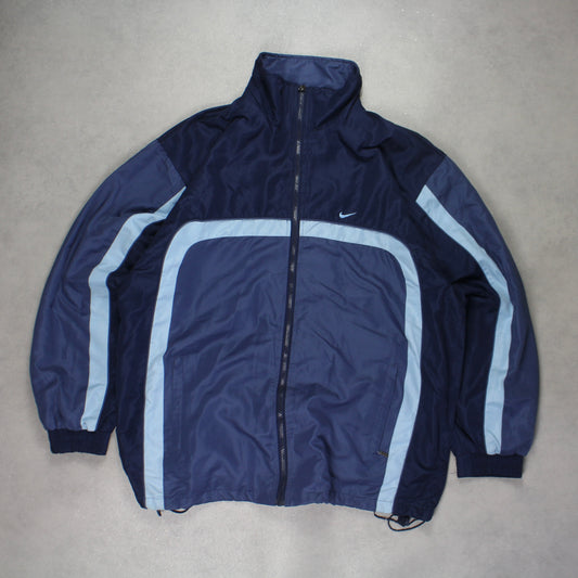 RARE 2000s Nike Track Jacket Navy - (XL)