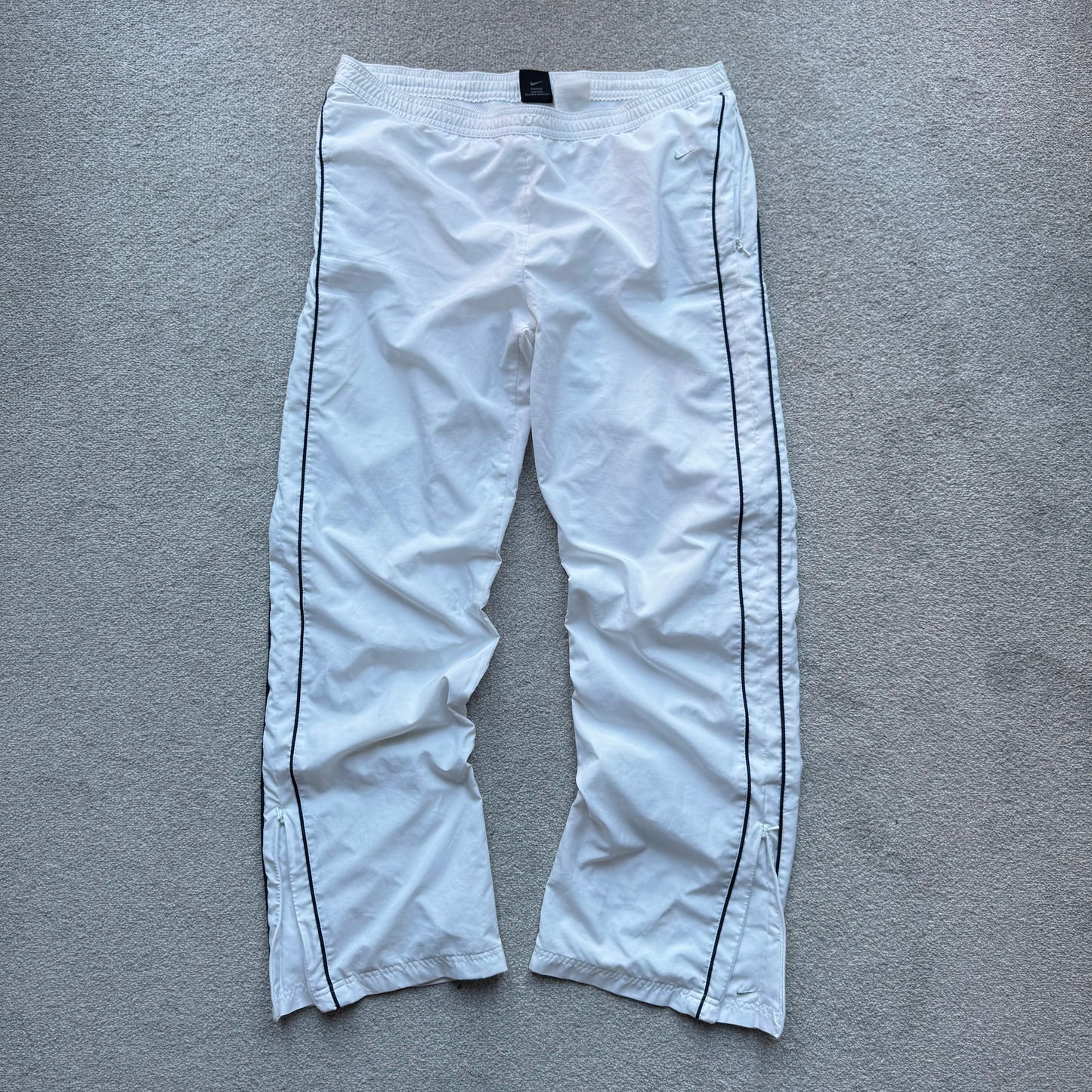 RARE 2000s Nike Trackpants White - (M)