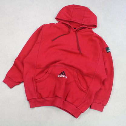 RARE 1990s Adidas EQT Hoodie Red - (M)