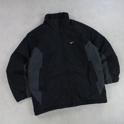 RARE 00s Nike Padded Jacket Black - (XL)