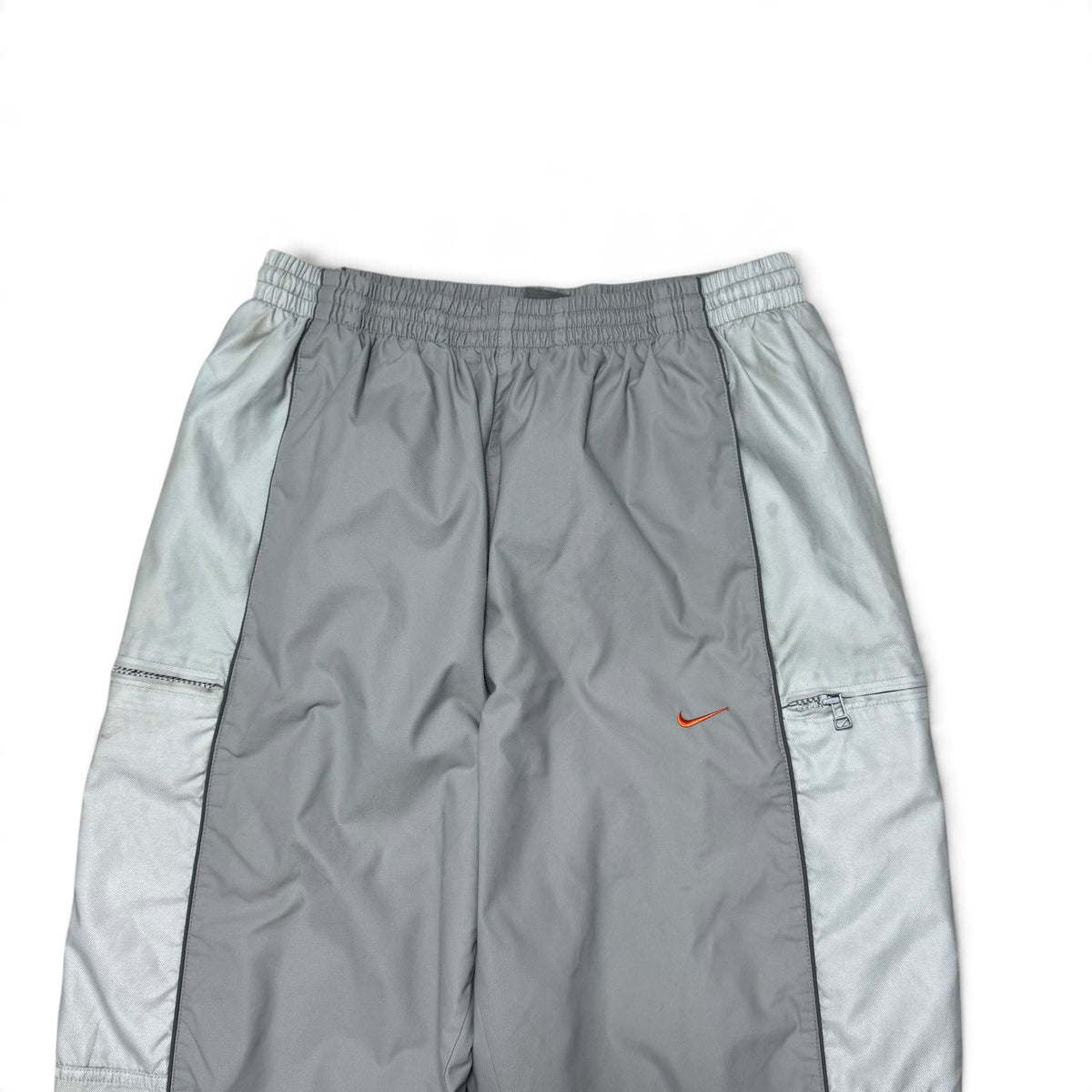 RARE 2000s Nike Trackpants Grey - (L)