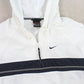 RARE 90s Nike Hooded Track Jacket White - (M)