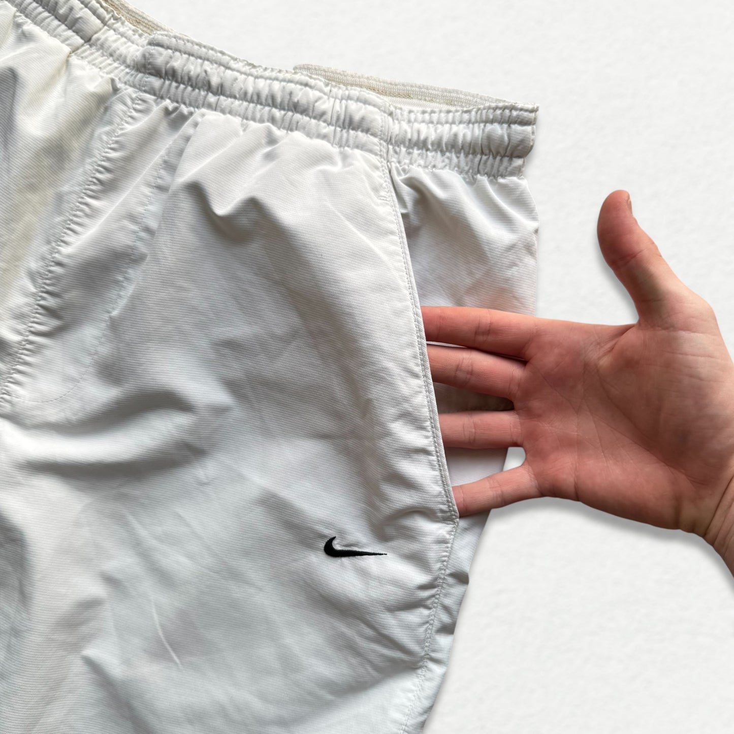 RARE 2000s Baggy Nike Trackpants White - (L)