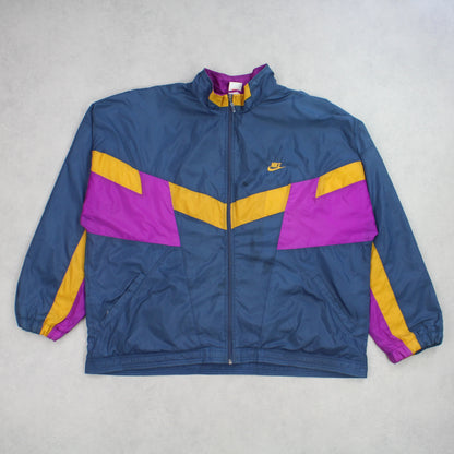 RARE Vintage 1990s Nike Windbreaker Navy - (XL)