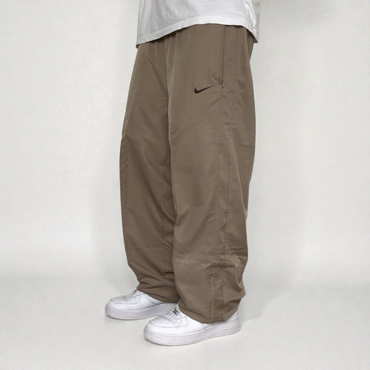 RARE 1990s Baggy Nike Trackpants Brown - (XL)