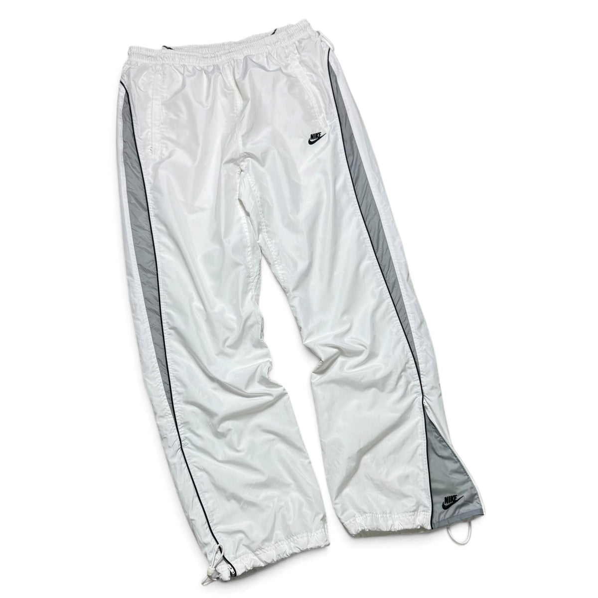 SUPER RARE 2000s Nike Trackpants White - (L) | PREMIUM