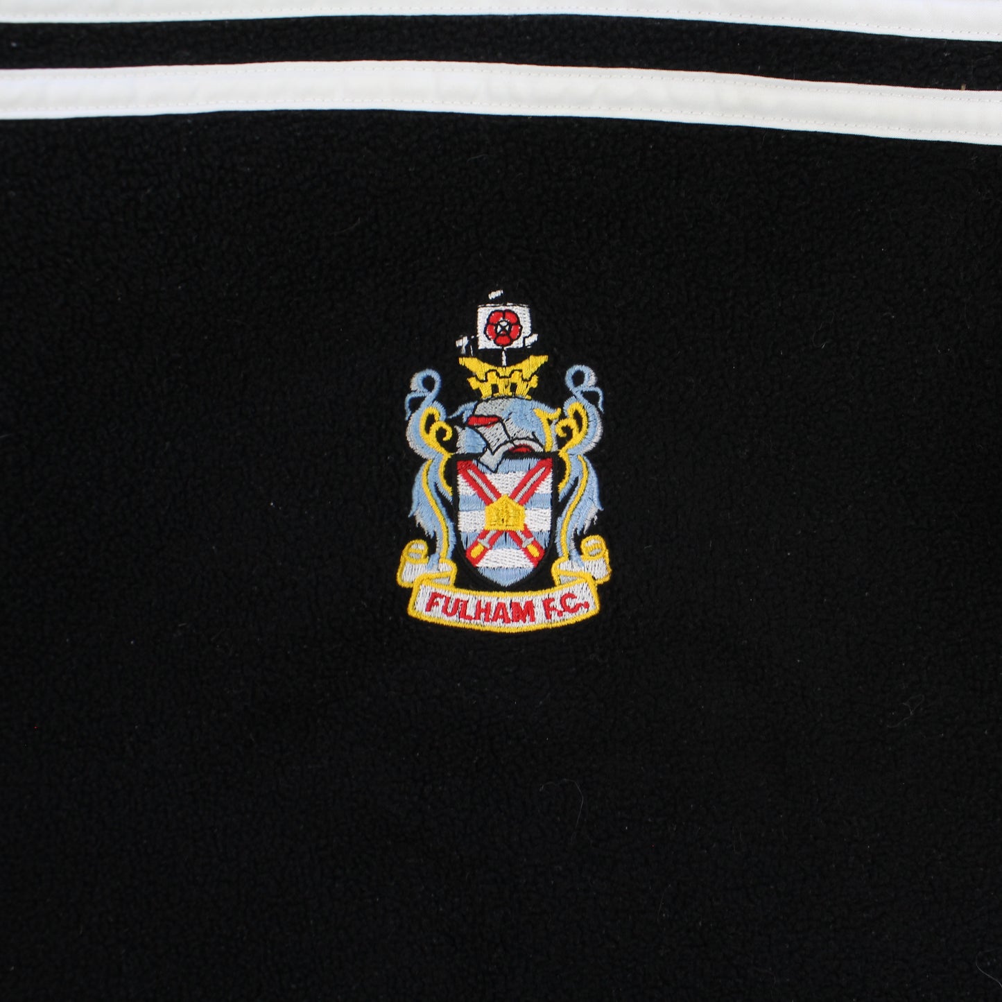 SUPER RARE Vintage 1990s Adidas Fulham FC 1/4 Zip Fleece Black - (M)