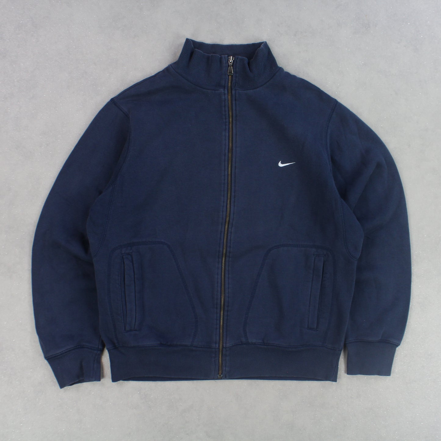 RARE 00s Nike Zip Sweatshirt Navy - (M)