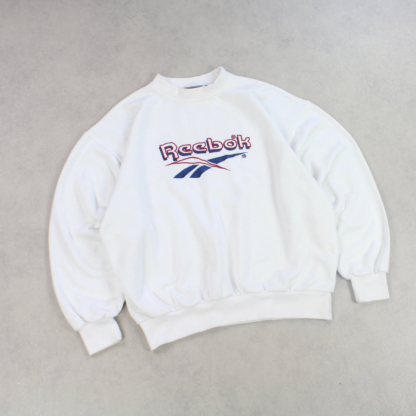 RARE 90s Reebok Sweatshirt White - (S)