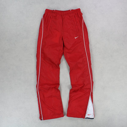 RARE 00s Nike Trackpants Red - (XS)