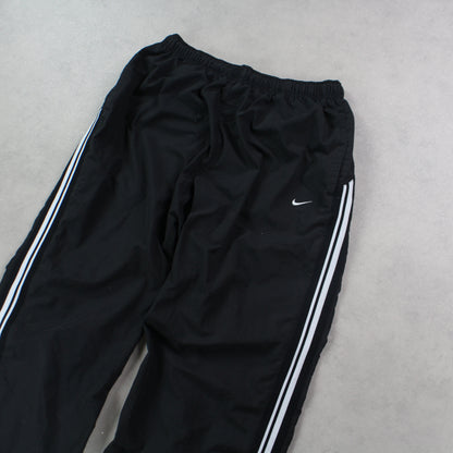 RARE 00s Baggy Nike Trackpants Black - (L)