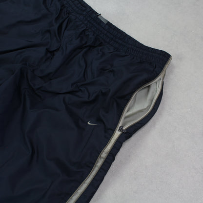 RARE 00s Baggy Nike Trackpants Navy - (XL)