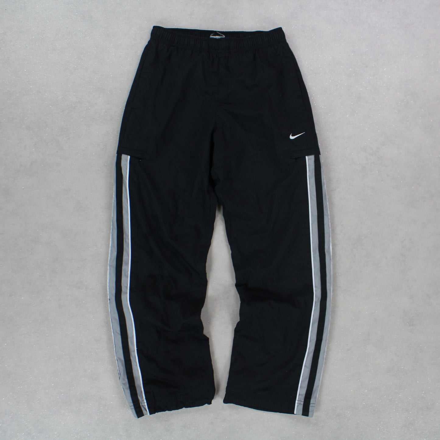 RARE 00s Nike Trackpants Black - (XS)