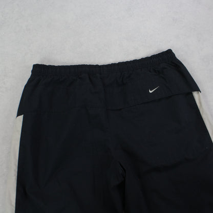 SUPE RARE 2000s Nike Baggy Trackpants Black - (S)