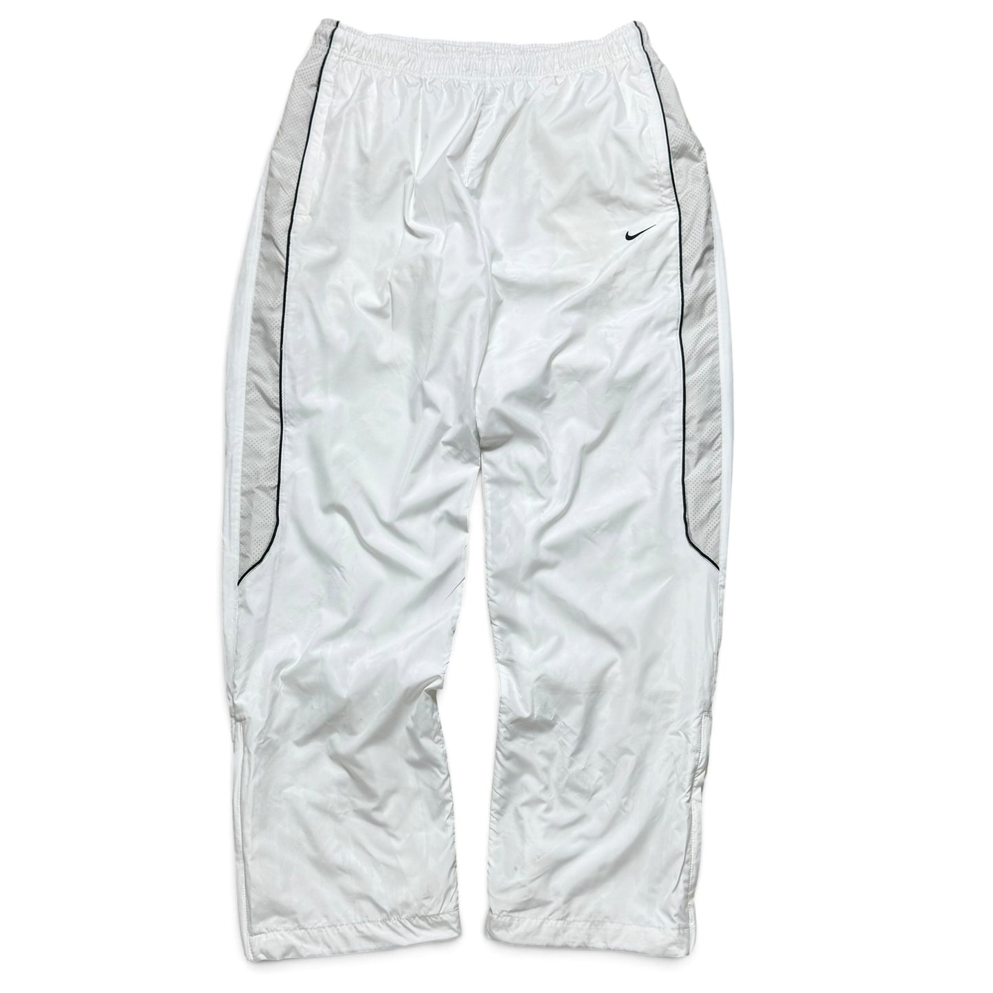 SUPER RARE 2000s Nike Trackpants White - (M)