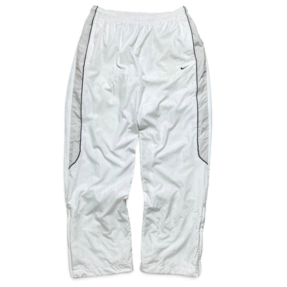 SUPER RARE 2000s Nike Trackpants White - (M)