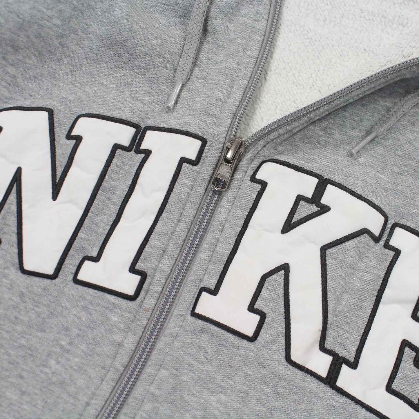 RARE 2000s Nike Zip Hoodie Grey - (L)