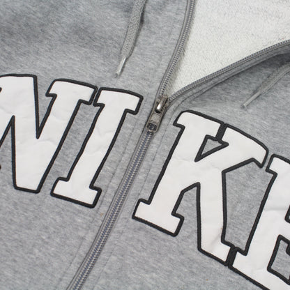 RARE 2000s Nike Zip Hoodie Grey - (L)