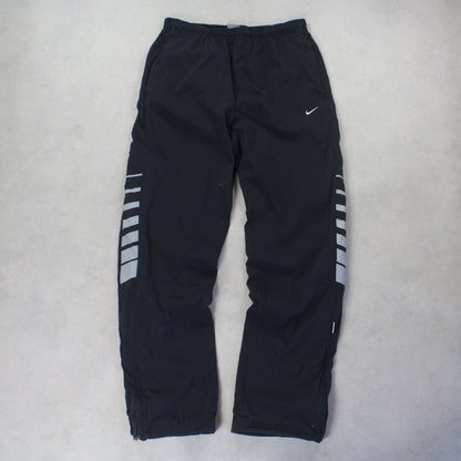 RARE 2000s Baggy Nike Trackpants Black - (L)