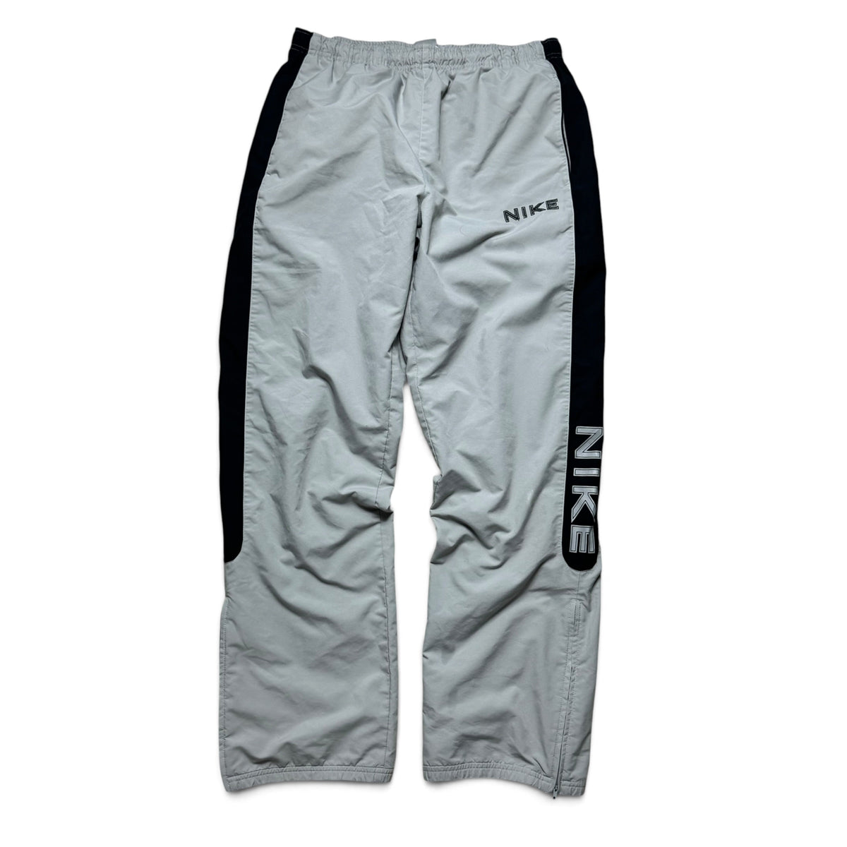 RARE 2000s Baggy Nike Trackpants Grey - (M)
