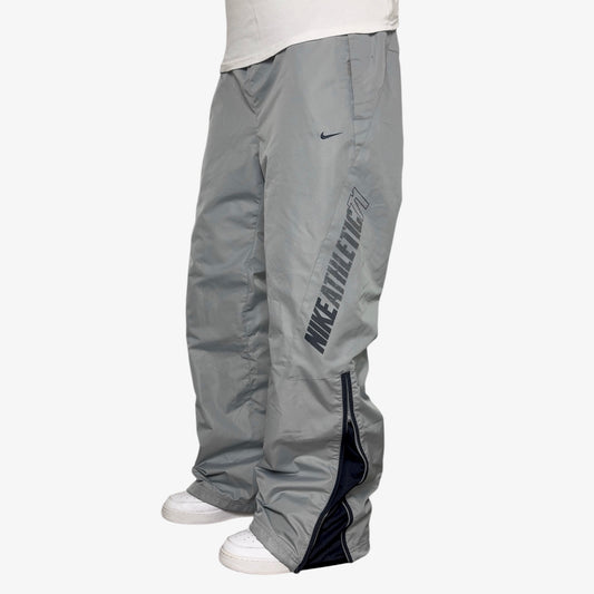 RARE 2000s Baggy Nike Trackpants Grey - (L)