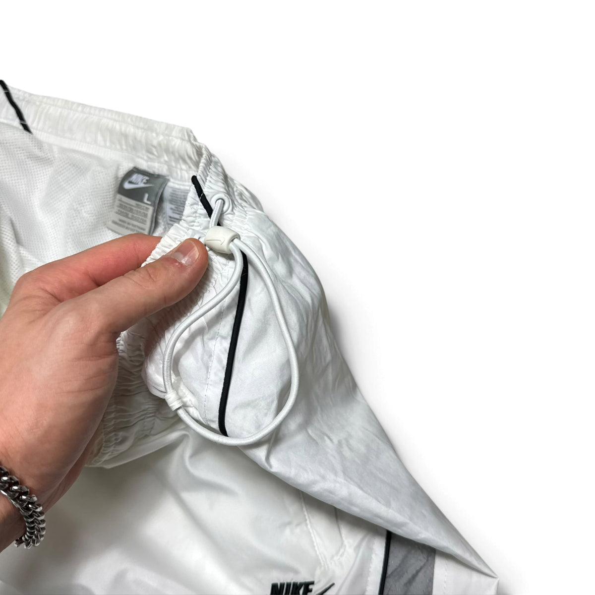 SUPER RARE 2000s Nike Trackpants White - (L) | PREMIUM