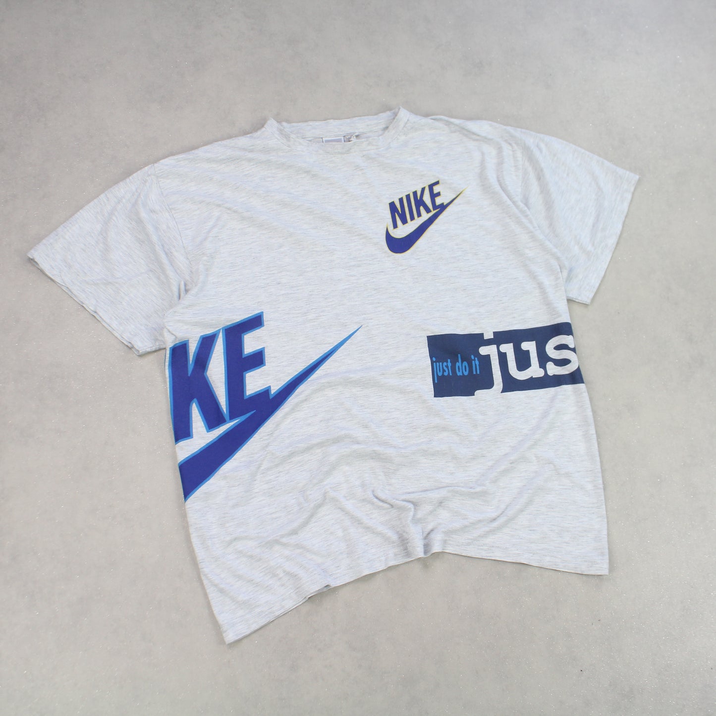 RARE 90s Nike Just Do It T-Shirt Grey - (XL)