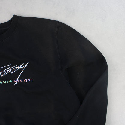 RARE Stüssy Spell Out Sweatshirt Black - (L)