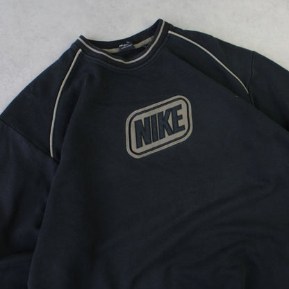 RARE 2000s Nike Sweatshirt Black - (XL)