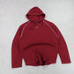 RARE 00s Nike Swoosh Hoodie Burgundy - (M)