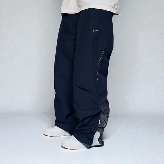 RARE 2000s Baggy Nike Trackpants Navy - (L)
