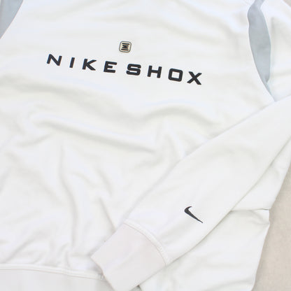 SUPER RARE Vintage 00s Nike Shox Spell Out Sweatshirt White - (S)