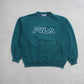 RARE Vintage 1990s Fila Sweatshirt Green - (M)